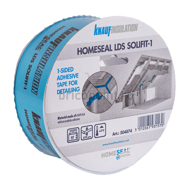 Едностранно лепяща лента за подпокривни мембрани Knauf Insulation Homeseal LDS Solifit 1 [2]