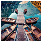 Картина ProArt Езеро с дървени лодки  [1]