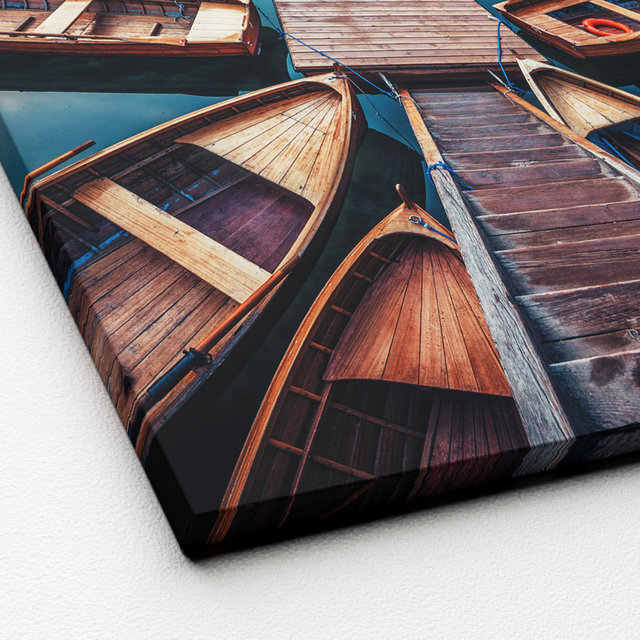 Картина ProArt Езеро с дървени лодки  [2]