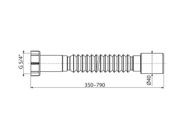 Гъвкава връзка с пластмасова гайка Alca A730 [2]
