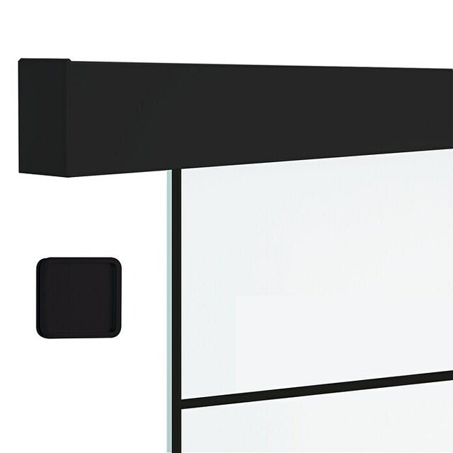 Комплект стъклена плъзгаща врата Diamond Doors Black Edition Lines [4]