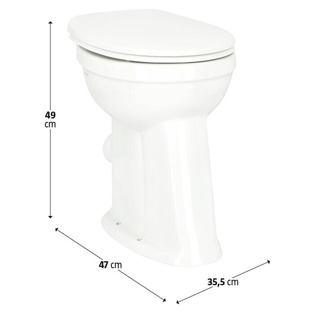 Стояща тоалетна с повишена височина Camargue WC Plus 100 [4]