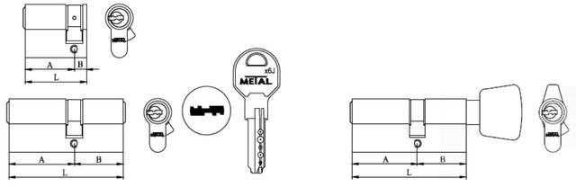 Секретна ключалка Metal x6J Металгард [2]