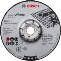 Комплект дискове за шлайфане Bosch Expert for Inox