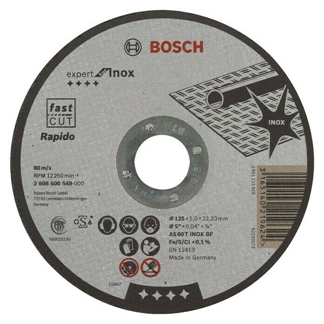 Диск за рязане на стомана Bosch Expert for Inox Rapido AS60TBF [1]