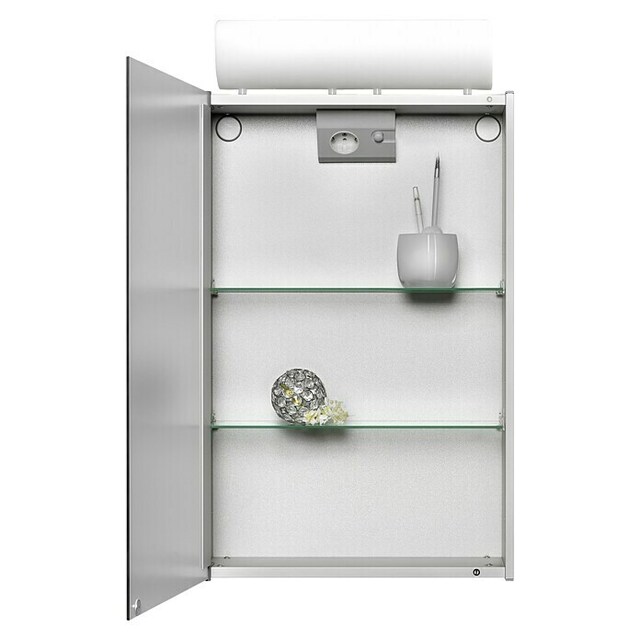 Огледален шкаф с халогенно осветление Jokey Single Alu [5]