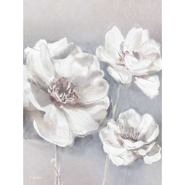 Картина върху канава White Flowers [3]