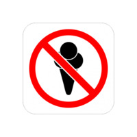 Стикер „Забранено влизането с храна“