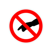 Стикер „Забранено докосването“