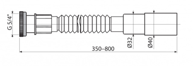 Гъвкава връзка с метална гайка Alca [3]