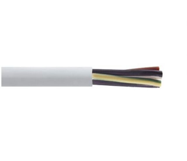 Кабел с PVC изолация, H05VV-F, 3х1 мм²,  бял, 10 м [1]