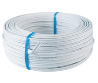 Кабел с PVC изолация, ПВВ-МБ1 (мостов), 230/380 V, 2x1 мм², бял, 10 м