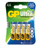 Алкални батерии GP Ultra+, AA, 1,5 V, 4 броя