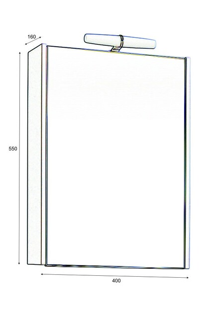 Огледален шкаф с LED осветление Класика 40 [3]