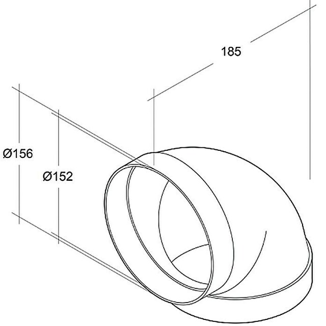 Коляно за кръгли вентилационни тръби Air Circle [2]