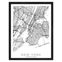 Рамкирана картина ProArt Карта Ню Йорк