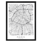 Рамкирана картина ProArt Карта Париж [1]