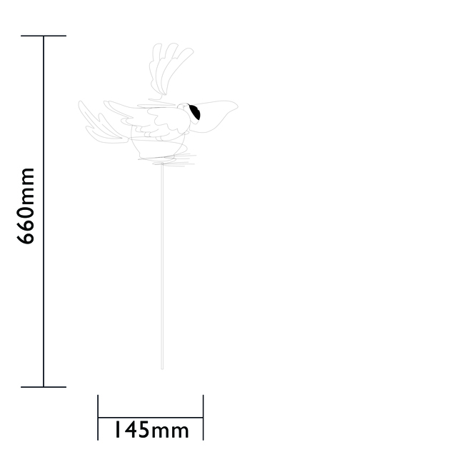 LED соларна лампа на стойка Luxform Птица [4]