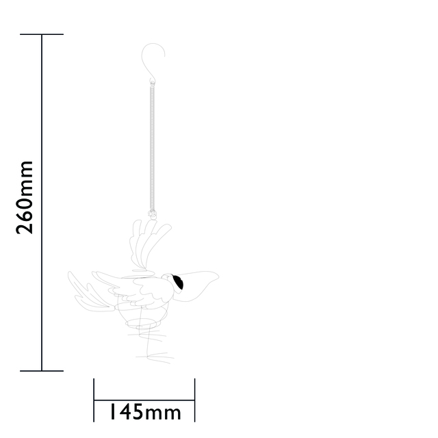 LED соларна висяща лампа Luxform Птица [2]