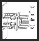 Стенна монтажна планка за панти на метални оградни врати Polbram [1]
