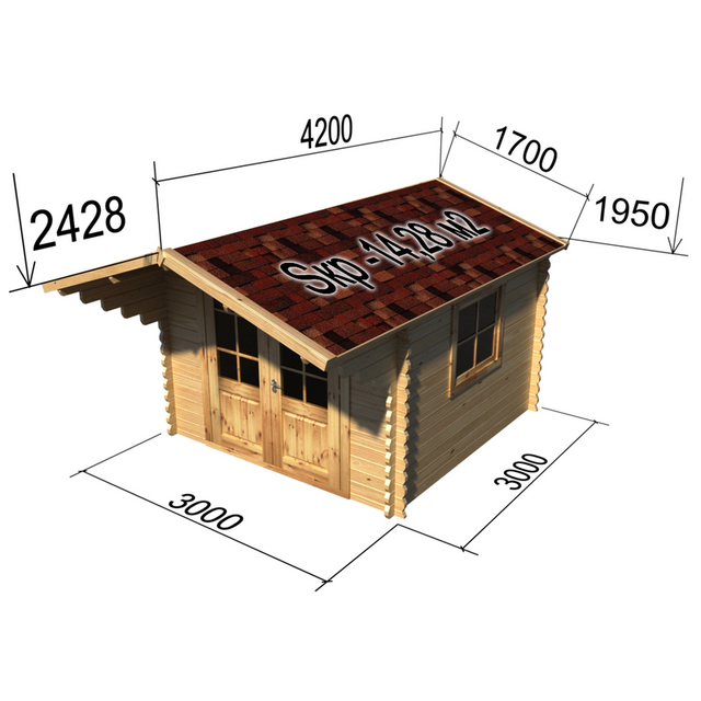 Дървена градинска къща GH 030 [3]