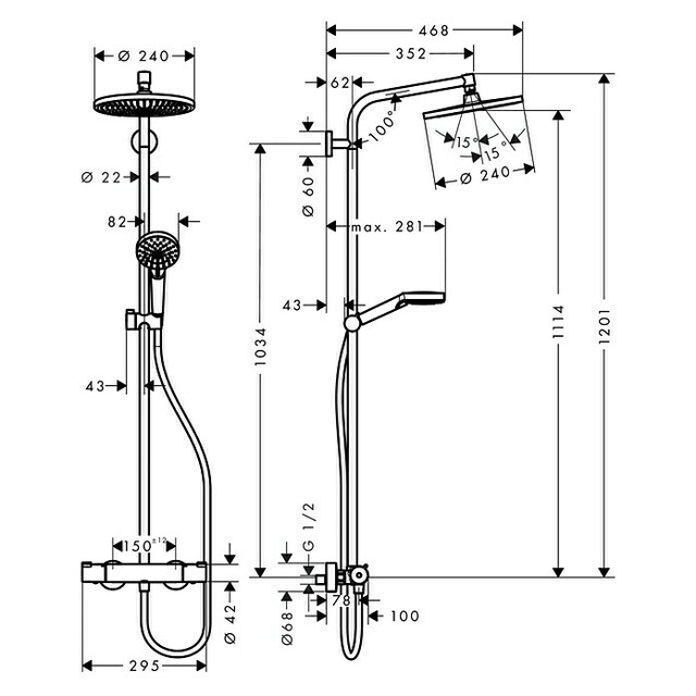Душ система Hansgrohe Showerpipe Crometta S 240 [17]