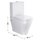 Стояща тоалетна без ръб, за моноблок Camargue San Francisco CleanOn [3]