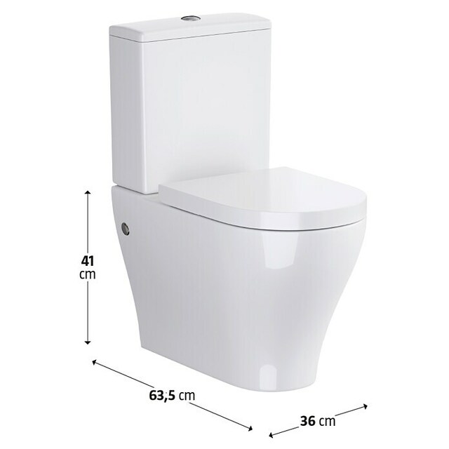 Стояща тоалетна без ръб, за моноблок Camargue San Francisco CleanOn [4]