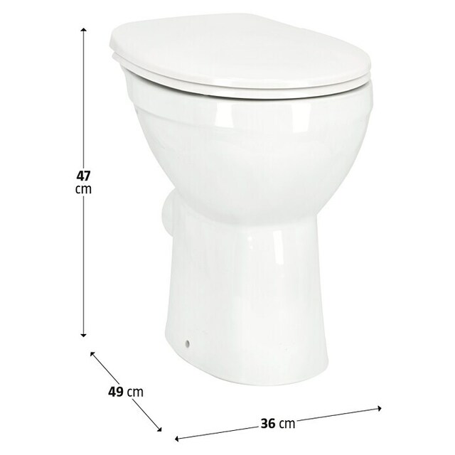 Стояща тоалетна без ръб, с повишена височина Camargue WC Plus 75 2.0 [4]