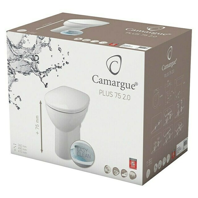 Стояща тоалетна без ръб, с повишена височина Camargue WC Plus 75 2.0 [11]