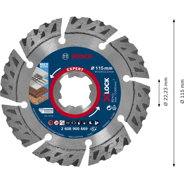 Диамантен диск за рязане Bosch Expert MultiMaterial X-Lock [2]