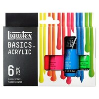Комплект флуоресцентни акрилни бои за рисуване Liquitex Basics