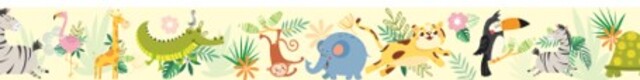Декоративен фриз стикер Plage Животни от джунглата [2]
