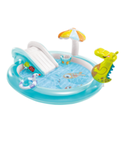 Детски басейн с водна пързалка Intex Alligator