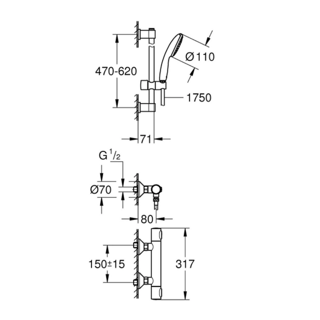 Комплект термостатен смесител с душ Grohe Quickfix Precision Flow [4]