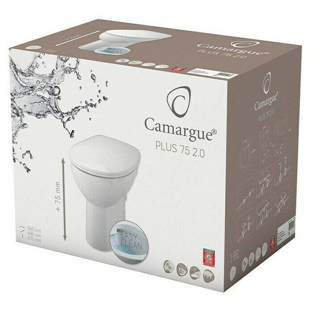 Стояща тоалетна без ръб, с повишена височина Camargue WC Plus 75 2.0 [13]
