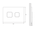 Бутон активатор за вградена структура Cersanit Accento Square Glossy [1]