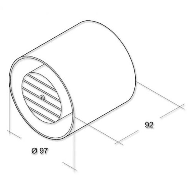 Тръбен вентилатор Air-Circle, Ø100 мм, бял [3]