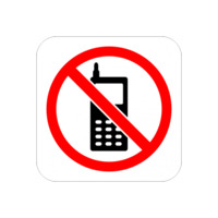 Стикер „Забранена употребата на мобилни апарати“
