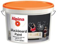 Боя за черна дъска Alpina, на водна основа, черна, сатен, 2,5 л