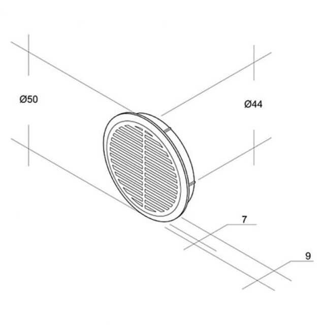 Вентилационна решетка за мебели Air Circle [2]