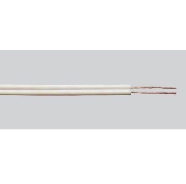 Плосък кабел с PVC изолация, A03VH-H, 2х0,75 мм², бял, 100 м [1]