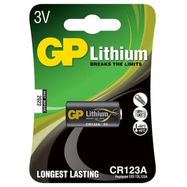Литиева батерия GP CR123A [1]