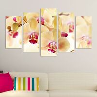 Декоративни пана "Нежни орхидеи", PVC, 5 части
