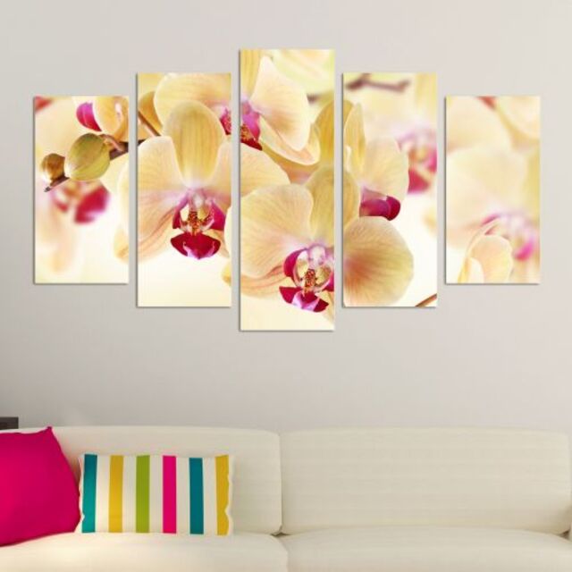 Декоративни пана "Нежни орхидеи", PVC, 5 части [1]
