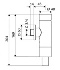 Напорен промивен клапан/бутон за тоалетна Schell Schellomat Basic SV [1]