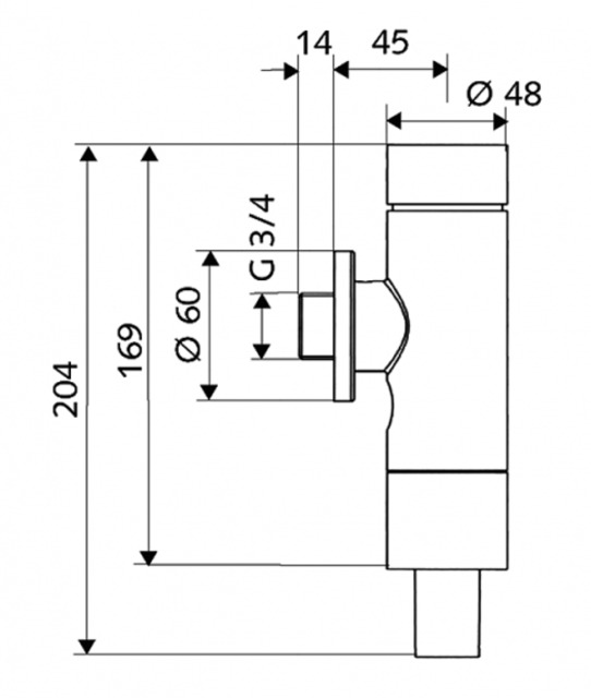 Напорен промивен клапан/бутон за тоалетна Schell Schellomat Basic SV [2]