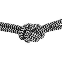 Текстилен кабел Home Sweet Home, черно-бял, 3x0,75 мм²