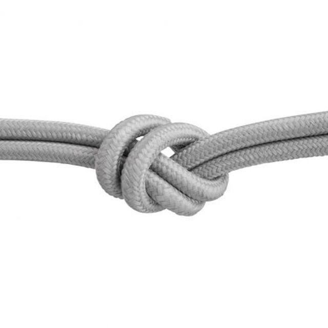 Текстилен кабел Home Sweet Home, сребрист, 3x0,75 мм² [1]