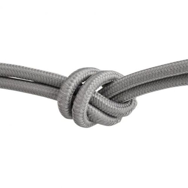 Текстилен кабел Home Sweet Home, сив, 3x0,75 мм² [1]